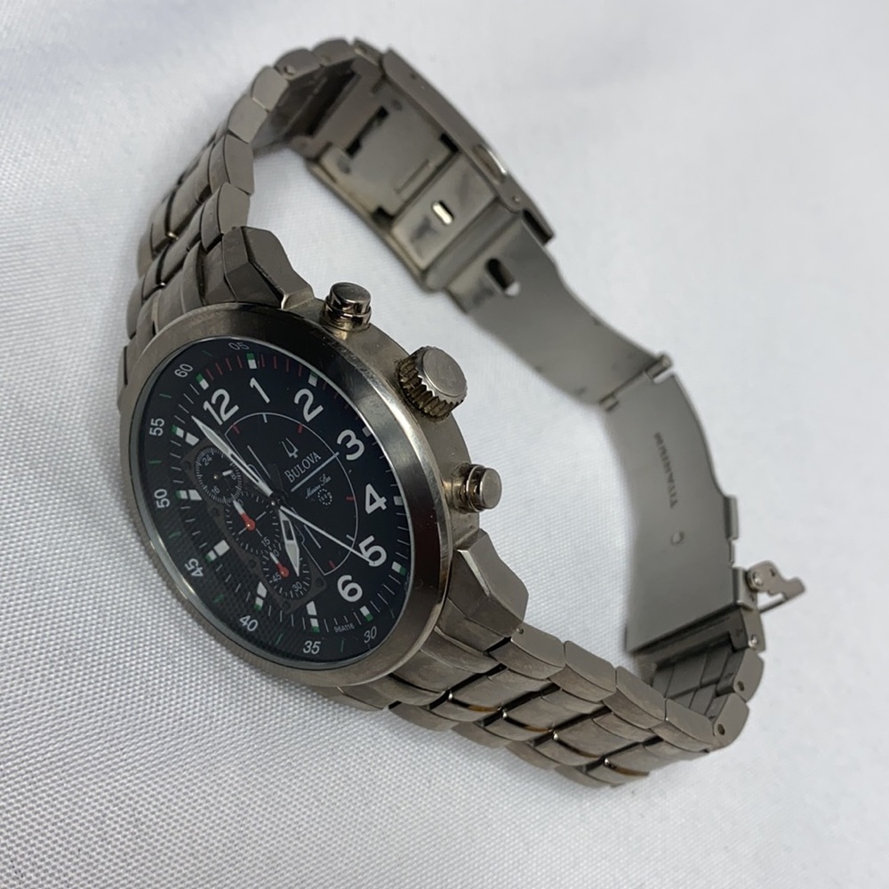 Bulova Marine Star 96A116.                           Black Dial, Titanium - Picture 4 of 5